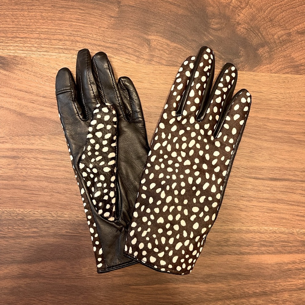 Kate Spade Calf Fur Gloves
